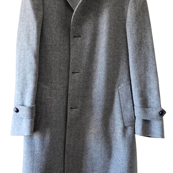 McGregor Women's Coat Gray Size EU 42 US XL Wool Belted Pockets Button Down - Picture 6 of 15